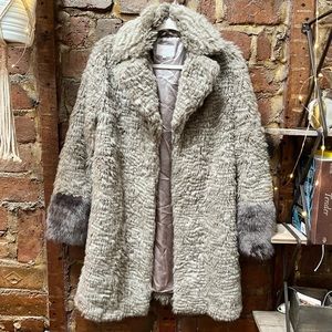 Laundry faux fur coat
